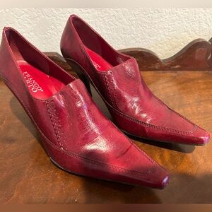 Franco Sarto Burgundy Leather Heels